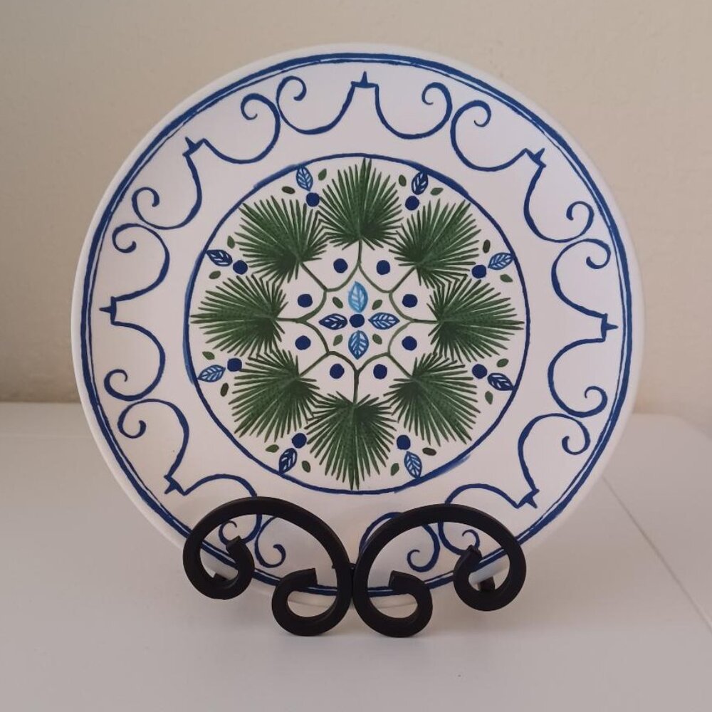 LIKE NEW! (3) Anthropologie "Sea Tile" Melamine Side Plates, Set of 3